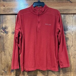 Columbia Orange Fleece 1/4 Zip‎ Sweater Size M
